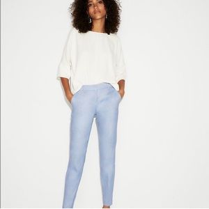 NWT Express Columnist Ankle Mid Rise Linen Blend Pant